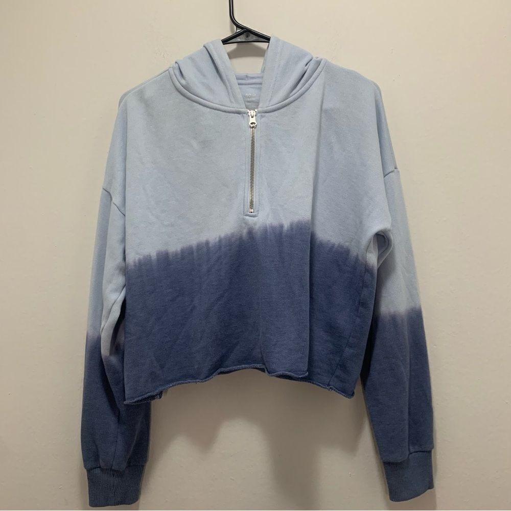 Aerie Ombre Blue Cropped Hoodie Size XS